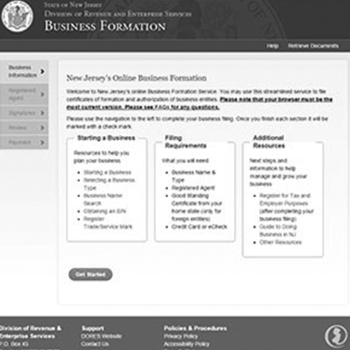 New Jersey Business Formation/Registration Service