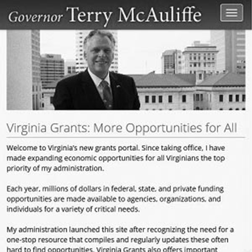 Virginia Grants Website