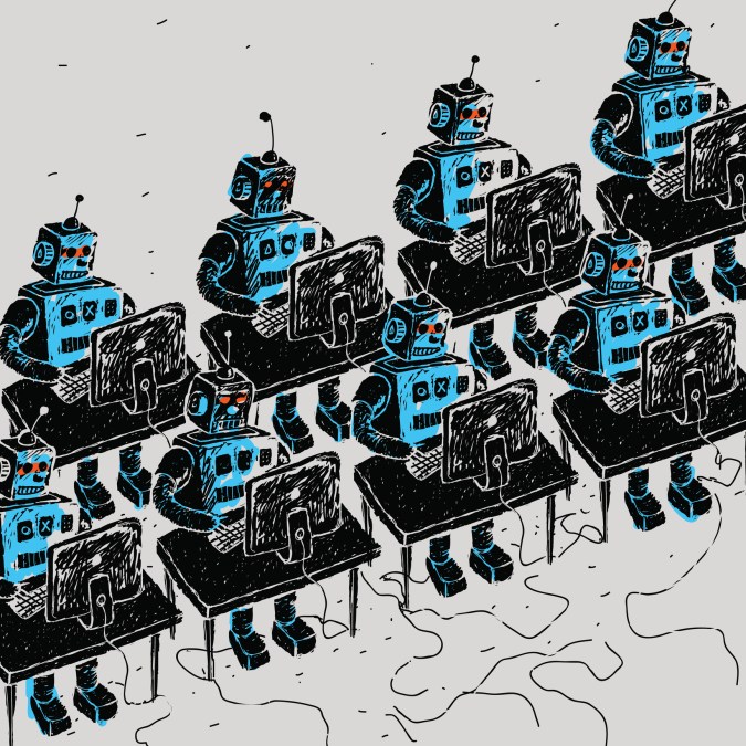 robots typing