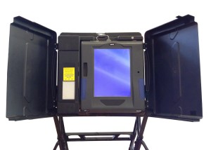 A touchscreen voting machine. (Getty Images)