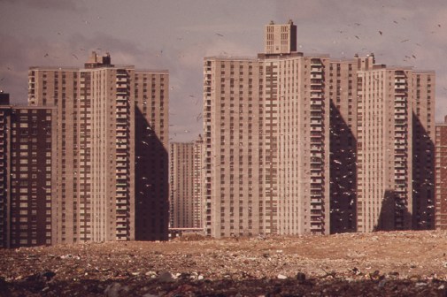 Co-op City in 1973, the Bronx neighborhood where New York City's 2015 Legionnaires' disease outbreak began. (National Archives at College Park)