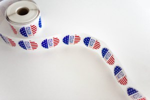 roll of voting stickers