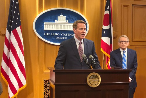 Ohio Lt. Gov.-elect Jon Husted with Gov.-elect Mike DeWine