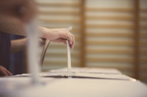 paper ballot closeup