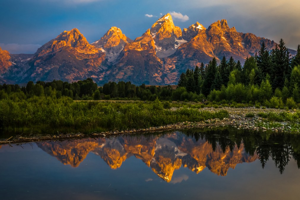 Grand Tetons mountain range in Wyoming