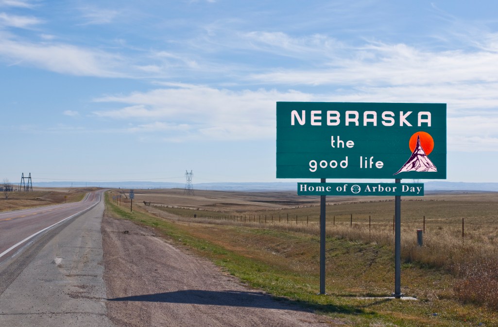 Nebraska road sign