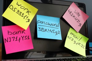 passwords on post-its