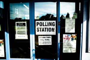 polling station door