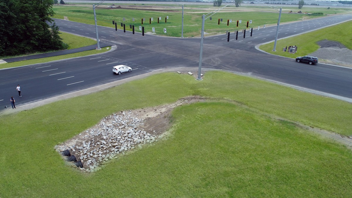 An intersection at Ohio's SMARTCenter