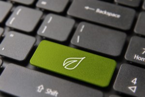 green keyboard key