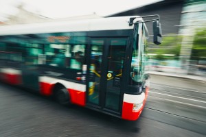 bus blurry background