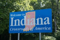 welcome to Indiana sign