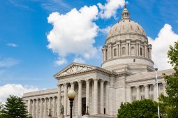 The Missouri state capitol in Jefferson City, Missouri