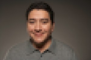 pixelated man's face