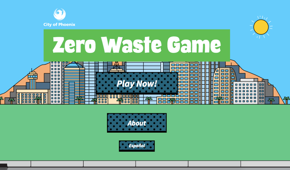 screenshot from Phoenix's zero waste game