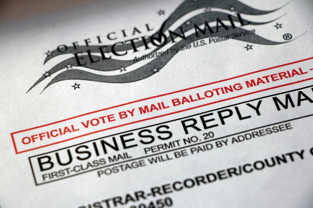 Closeup of Vote by Mail envelope