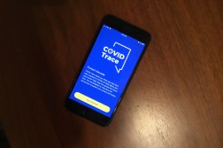 Nevada's contact tracing app on a smartphone