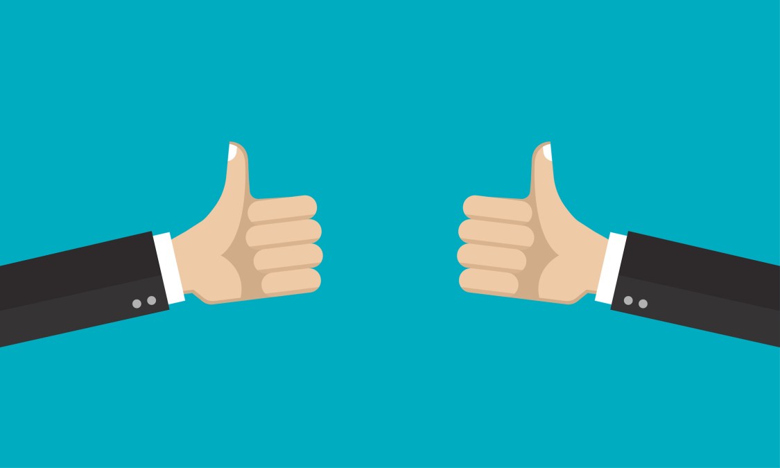 two thumbs up
