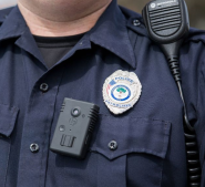 police officer wearing body camera