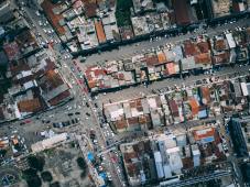 aerial view of streets