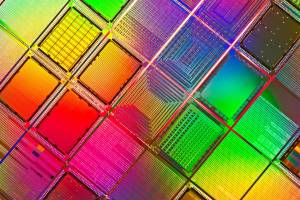 colorful computer wafers