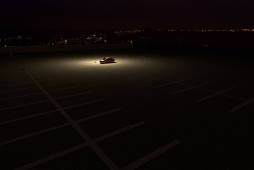 car parked at night
