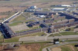 aerial view of a state prison