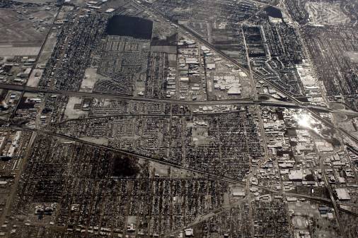 Detroit aerial view
