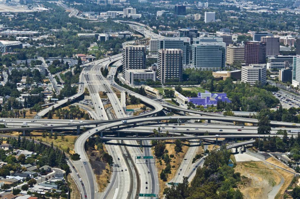 an aerial shot of San Jose, California