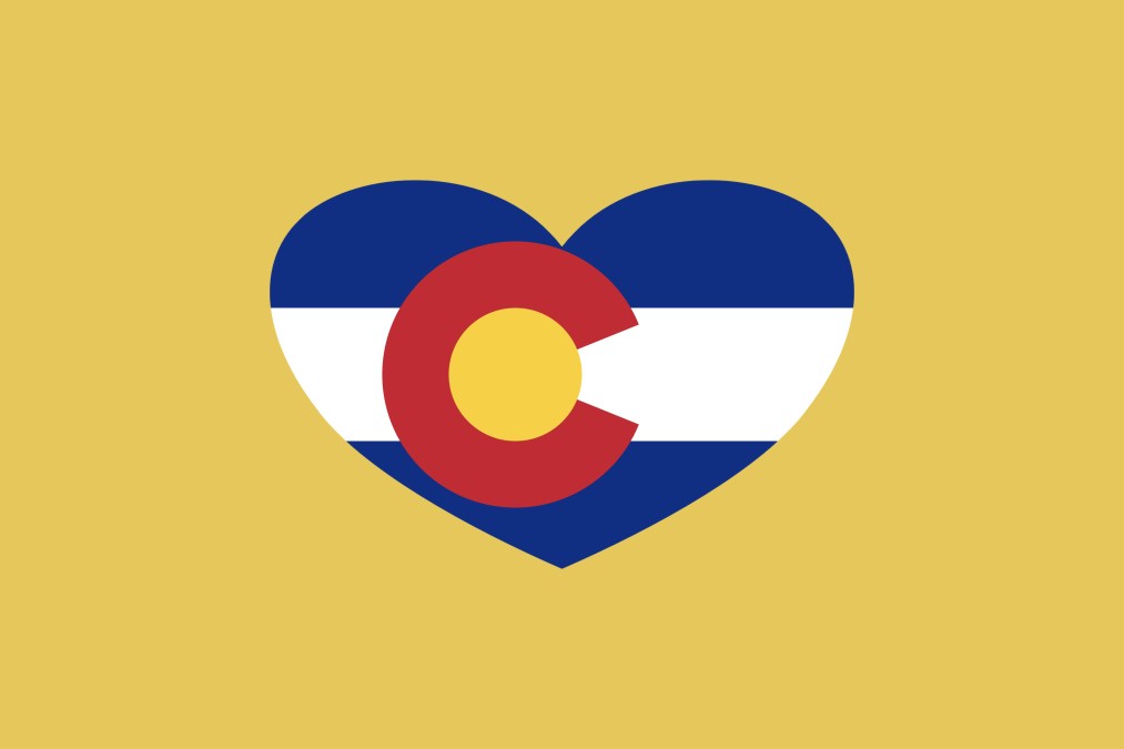 Colorado heart flag