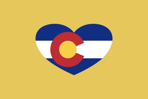 Colorado heart flag
