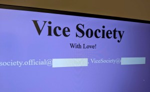 Vice Society web page