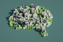 city shaped like a brain