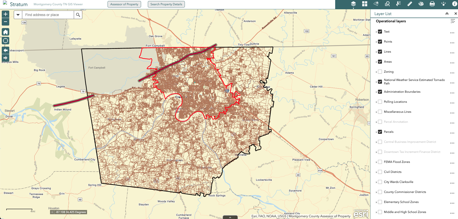 Tornado's path included in Tennessee county's new GIS map layer