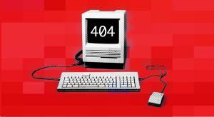 computer with 404 on screen