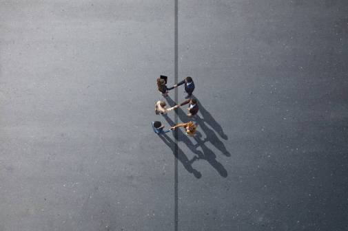business people shaking hands