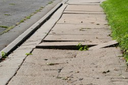 damaged sidewalk