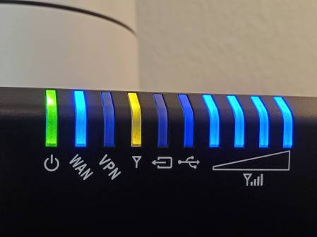 modem lights