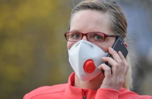 woman wearing mask during COVID
