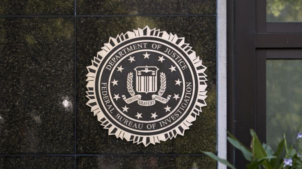 Department of Justice emblem on wall