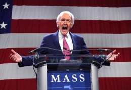 U.S. Sen. Ed Markey speaks at the Massachusetts Democratic Party convention on May 30, 2026.