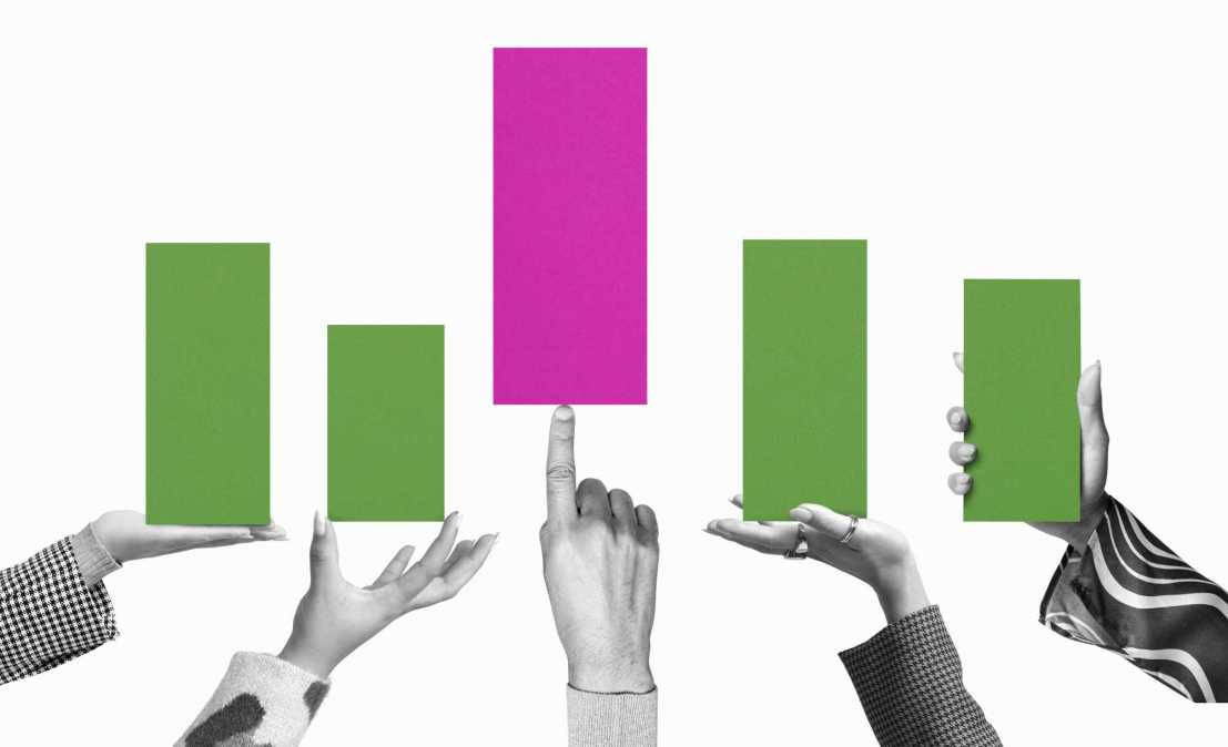 hands holding graphs